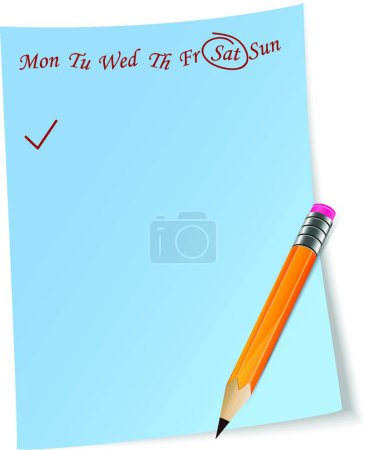Illustration for "Daily planning paper" flat icon, vector illustration - Royalty Free Image