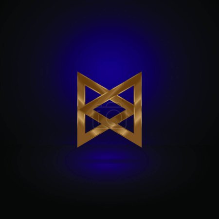 Ilustración de "Oro símbolo de metal "icono plano, vector de ilustración - Imagen libre de derechos