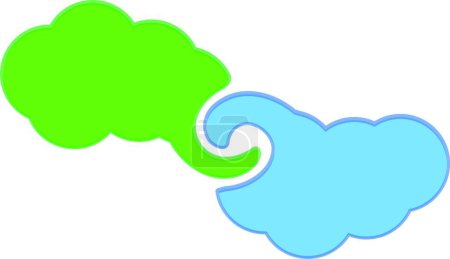Illustration for "Colorful clouds" flat icon, vector illustration - Royalty Free Image