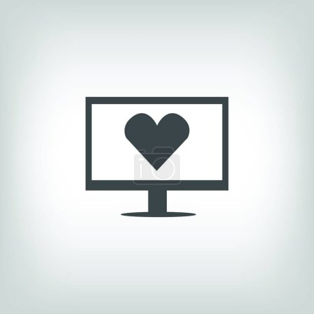 Illustration for Virtual love sign, vector illustration - Royalty Free Image