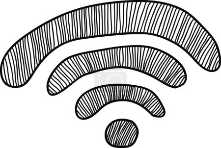 Illustration for "Wi-Fi doodle sign" - Royalty Free Image