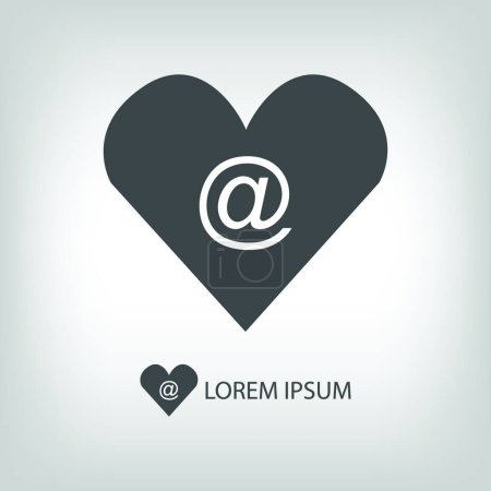Illustration for "Love mail symbol" flat icon, vector illustration - Royalty Free Image