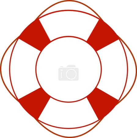Illustration for "Orange safety ring" flat icon, vector illustration - Royalty Free Image