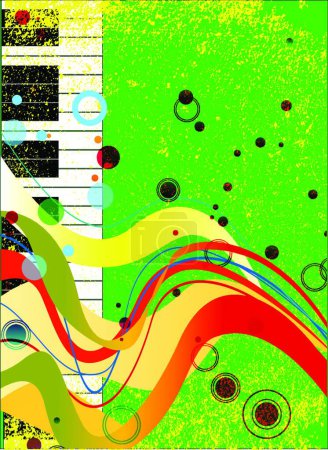 Ilustración de "Fondo de Jazz "icono plano, ilustración vectorial - Imagen libre de derechos