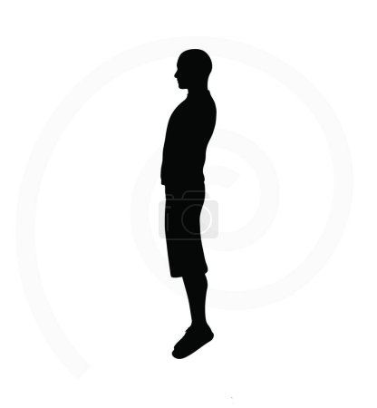 Illustration for "man silhouette" flat icon, vector illustration - Royalty Free Image