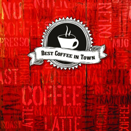 Ilustración de "El mejor café de la ciudad. Vector
" - Imagen libre de derechos
