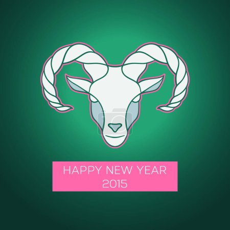 Illustration for "The goat is a symbol of 2015" - Royalty Free Image