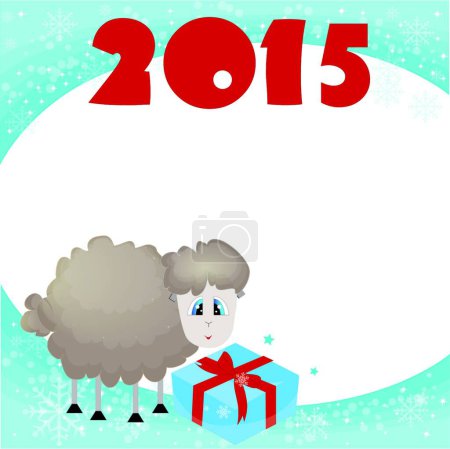 Illustration for Colorful new year card or banner template - Royalty Free Image