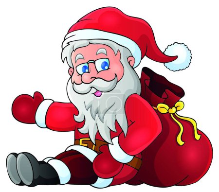 Ilustración de Imagen con tema de Santa Claus, ilustración vectorial gráfica - Imagen libre de derechos