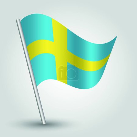 Ilustración de Bandera sueca vector ilustración - Imagen libre de derechos