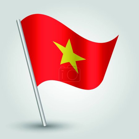 Illustration for Vietnam flag vector illustration - Royalty Free Image