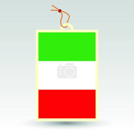 Ilustración de Italia bandera etiqueta vector ilustración - Imagen libre de derechos