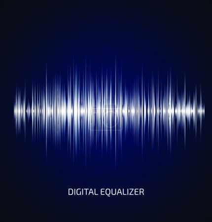 Illustration for Abstract white music equalizer - Royalty Free Image