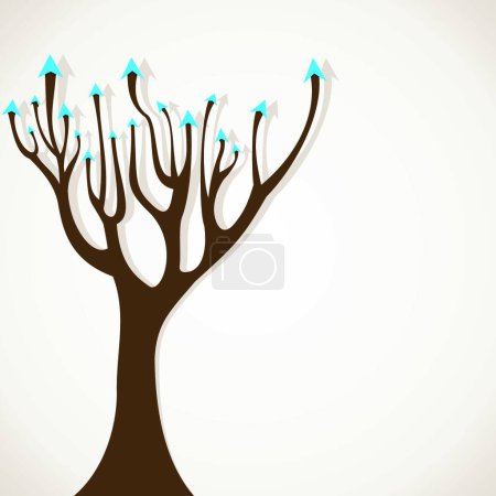 Téléchargez les illustrations : Icône d'arbre abstrait, illustration vectorielle - en licence libre de droit