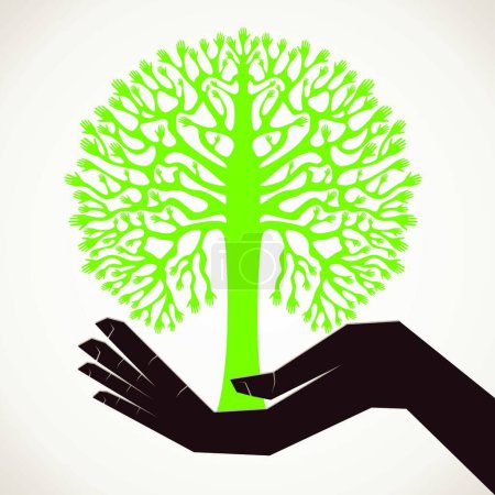 Illustration for Save tree concept vector illustration - Royalty Free Image