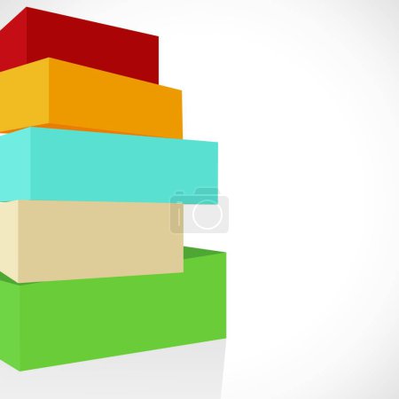 Illustration for Colorful block stack background - Royalty Free Image