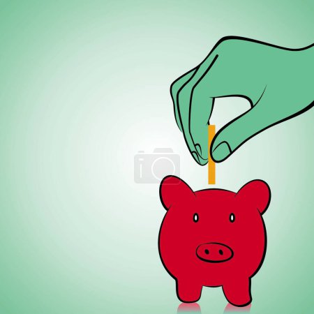 Illustration for Save money concept vector illustration - Royalty Free Image