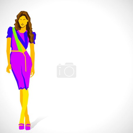 Illustration for Fashion woman vector illustration - Royalty Free Image