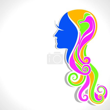 Illustration for Abstract beautiful girl vector illustration - Royalty Free Image