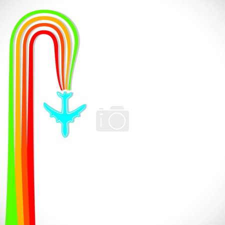 Illustration for "colorful plane vector illustration - Royalty Free Image