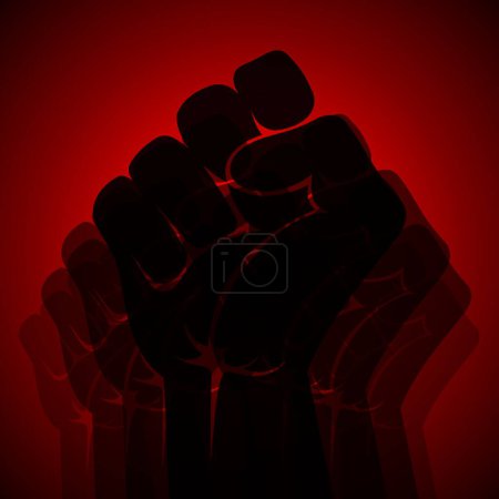 Illustration for Hand show power and unity vector illustration - Royalty Free Image