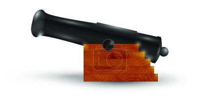 Ilustración de Negro cañón vector ilustración - Imagen libre de derechos