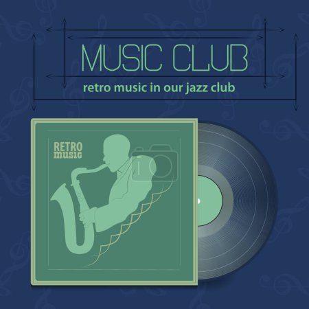 Illustration for Music club vector illustration - Royalty Free Image
