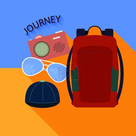 Illustration for Things to travel   vector illustration - Royalty Free Image