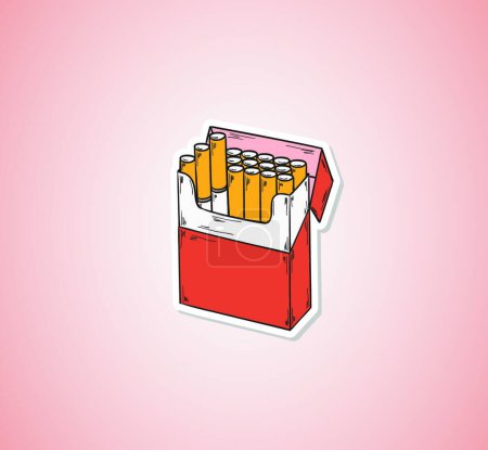 Illustration for Pack of cigarettes, graphic vector illustration - Royalty Free Image