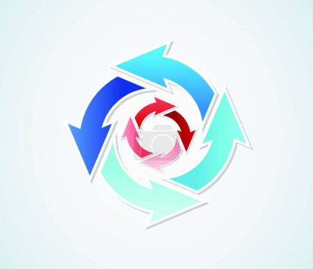 Illustration for Gradient circle arrows, web simple illustration - Royalty Free Image