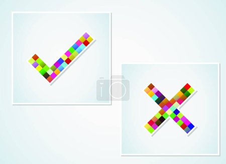 Illustration for Check marks, graphic vector illustration - Royalty Free Image