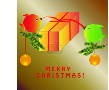 Illustration for Vector illustration of merry christmas - Royalty Free Image