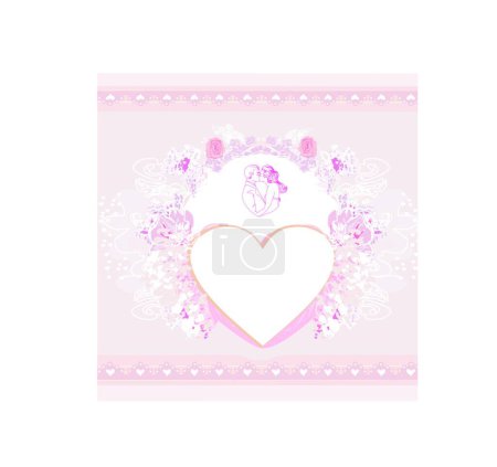 Illustration for Valentine stylish card, graphic vector illustration - Royalty Free Image