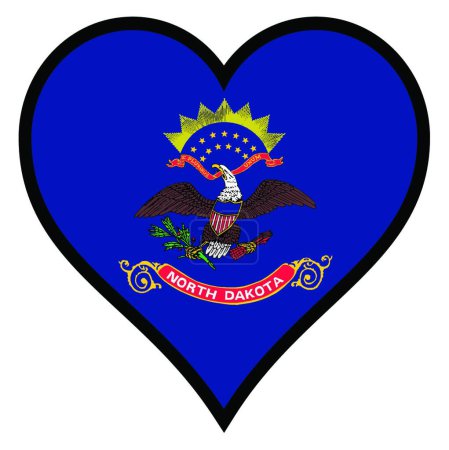 Ilustración de Amor Dakota del Norte vector ilustración - Imagen libre de derechos