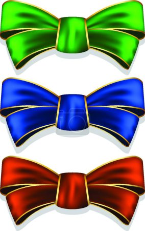 Illustration for Collection bows vector illustration - Royalty Free Image
