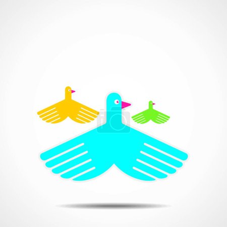 Illustration for Creative bird background vector illustration - Royalty Free Image