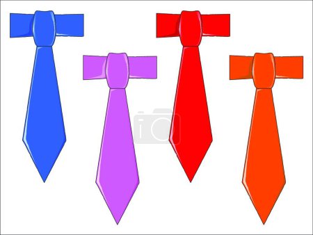 Illustration for Dads Ties vector illustration - Royalty Free Image