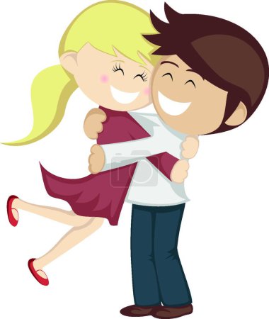 Téléchargez les illustrations : Illustration vectorielle de collection Hug - en licence libre de droit