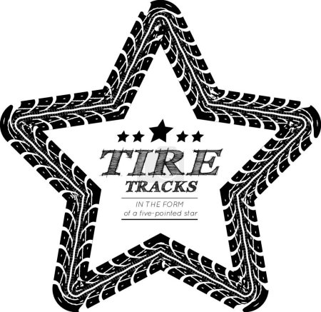 Illustration for Tire tracks background, vector illustration - Royalty Free Image