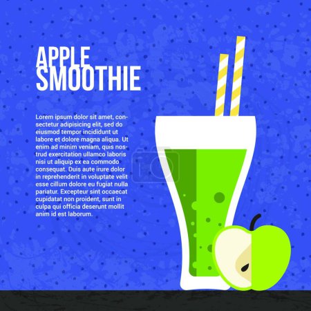 Illustration for Fresh Smoothie, vector illustration simple design - Royalty Free Image