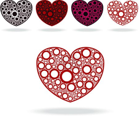 Téléchargez les photos : Coeur d'amour, illustration vectorielle - en image libre de droit