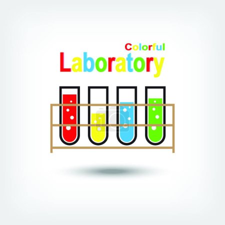 Illustration for Colorful Laboratory, vector illustration simple design - Royalty Free Image