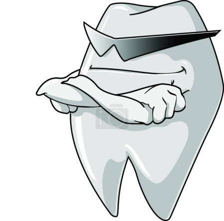 Ilustración de La ilustración del protector dental - Imagen libre de derechos