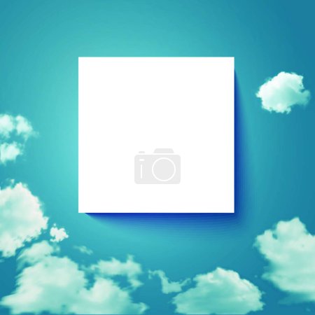 Illustration for Sky with clouds page layout for Your business presentation. - Royalty Free Image
