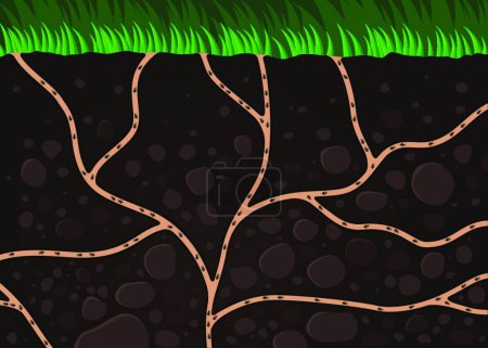 Ilustración de Colonia de hormigas, ilustración vectorial diseño simple - Imagen libre de derechos
