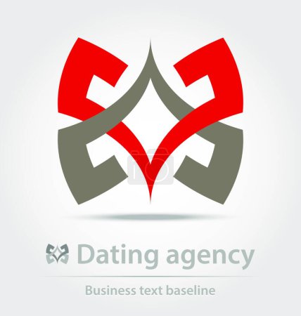 Illustration for Dating agency business icon, vector illustration simple design - Royalty Free Image