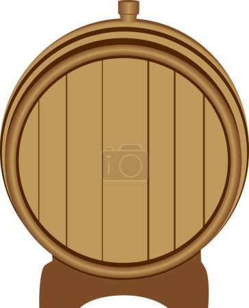 Photo for "Wooden barrel plugged plug" - Royalty Free Image