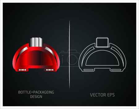 Ilustración de Frascos de perfume, ilustración vectorial diseño simple - Imagen libre de derechos