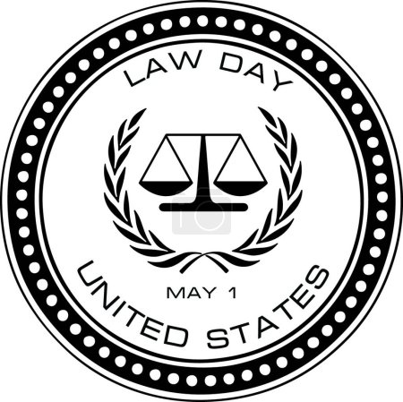 Illustration for Law Day United States, vector illustration simple design - Royalty Free Image