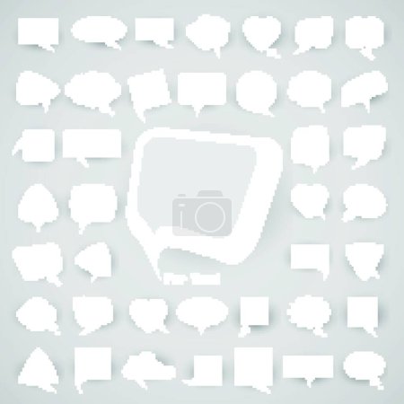 Illustration for Set of chat bubbles, vector illustration simple design - Royalty Free Image